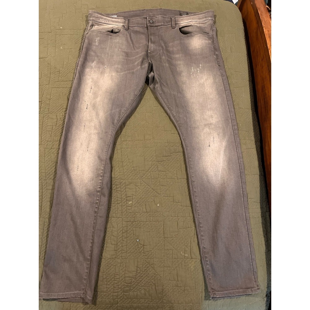G Star Raw Men's Charcoal Gray Jeans 40x34 Recent Skinny
